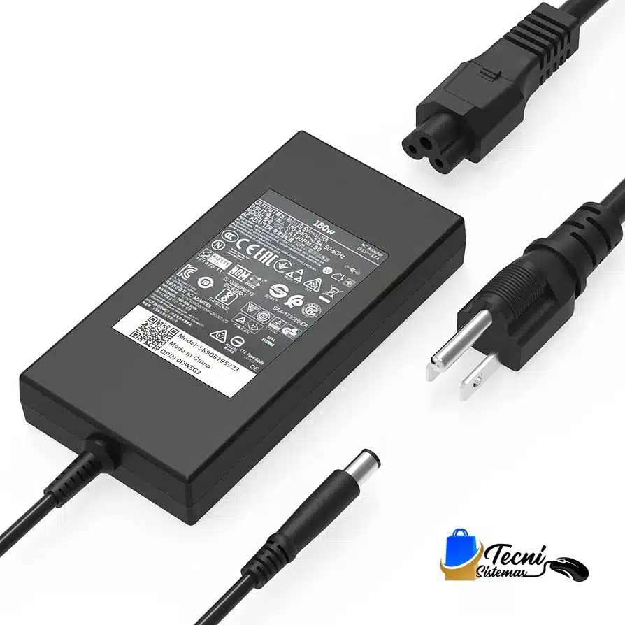 180W DELL Cargador compatible Dell 180W 19.5V 9.23A punta gruesa para Alienware y Precision