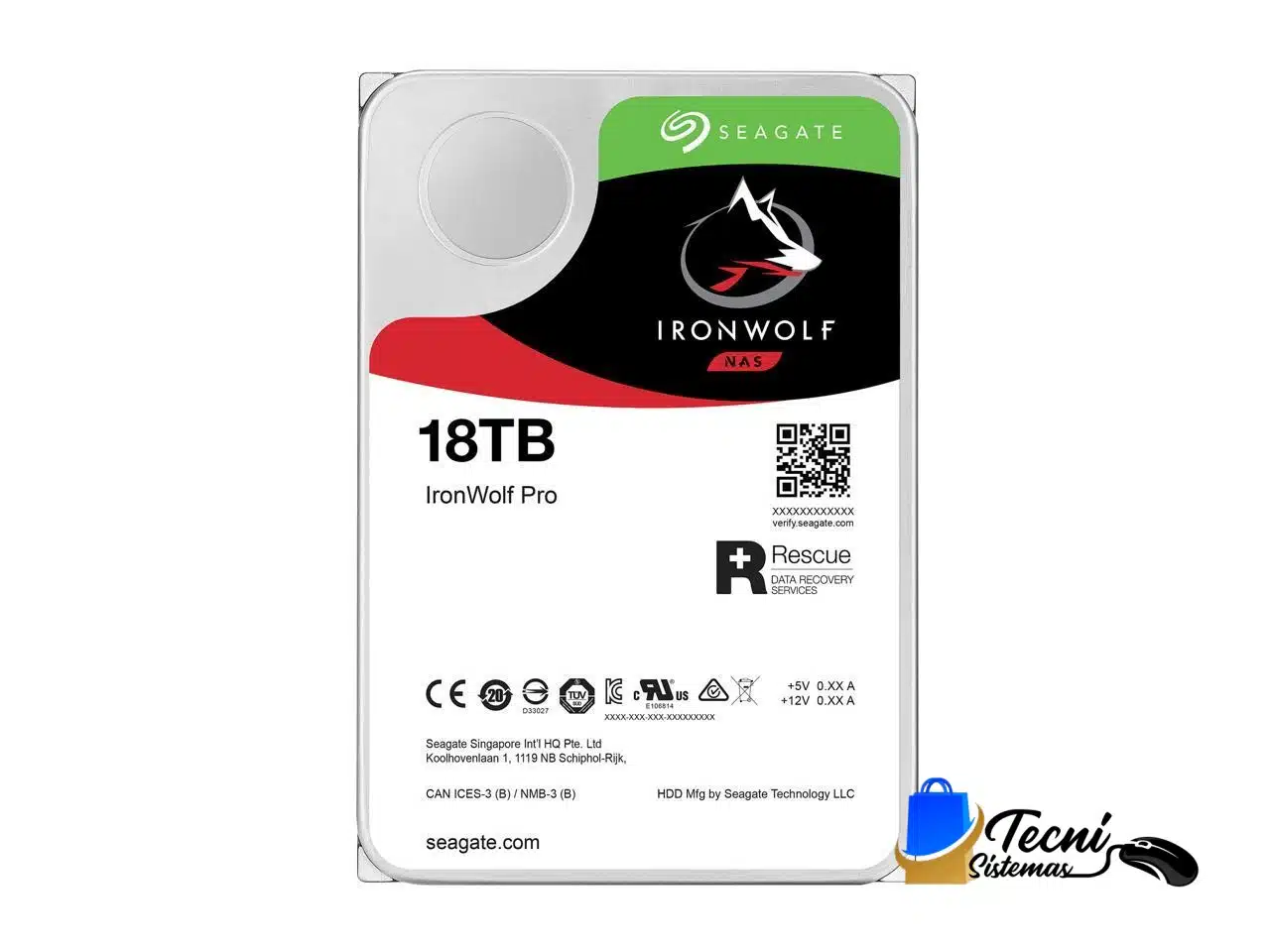 22-184-872-V03 Disco duro NAS Seagate IronWolf Pro 18TB SATA 6Gb/s 7200RPM 256MB