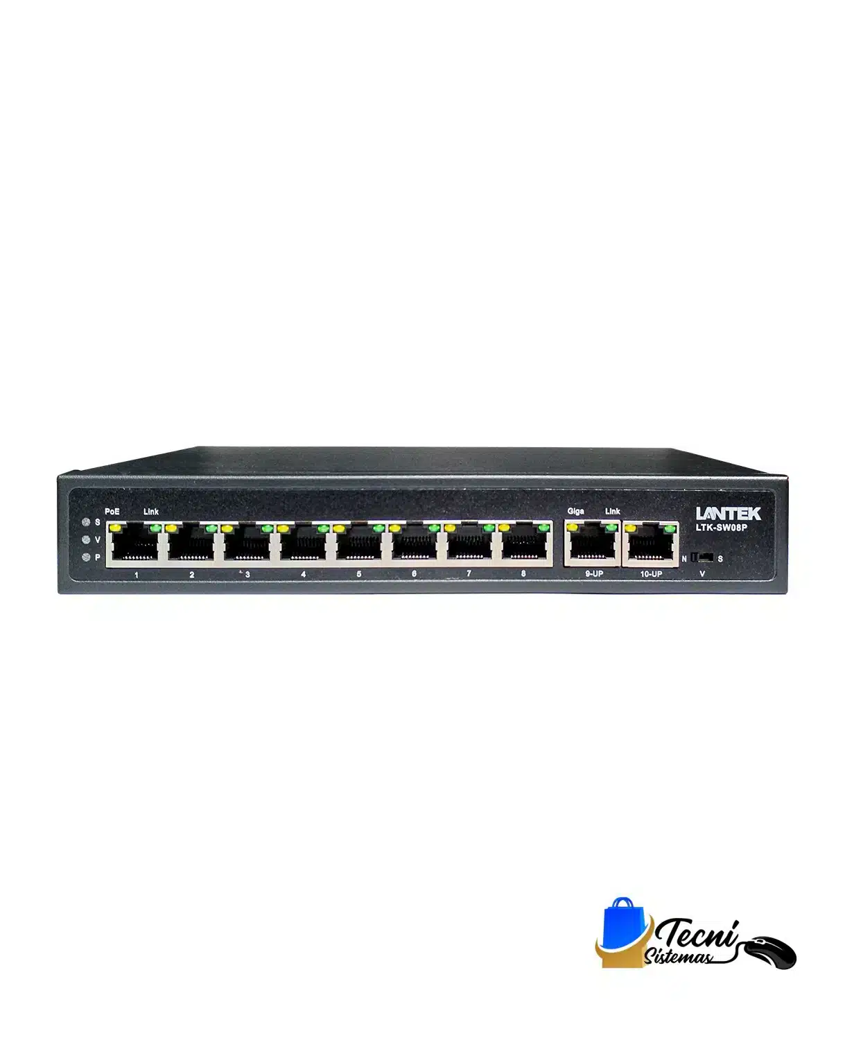 2311-front2-ajustada Switch-poe-8-puertos-fe-2-puertos-ge-lantek-ltk-sw08p-120w-6kv-lr-250-m-01