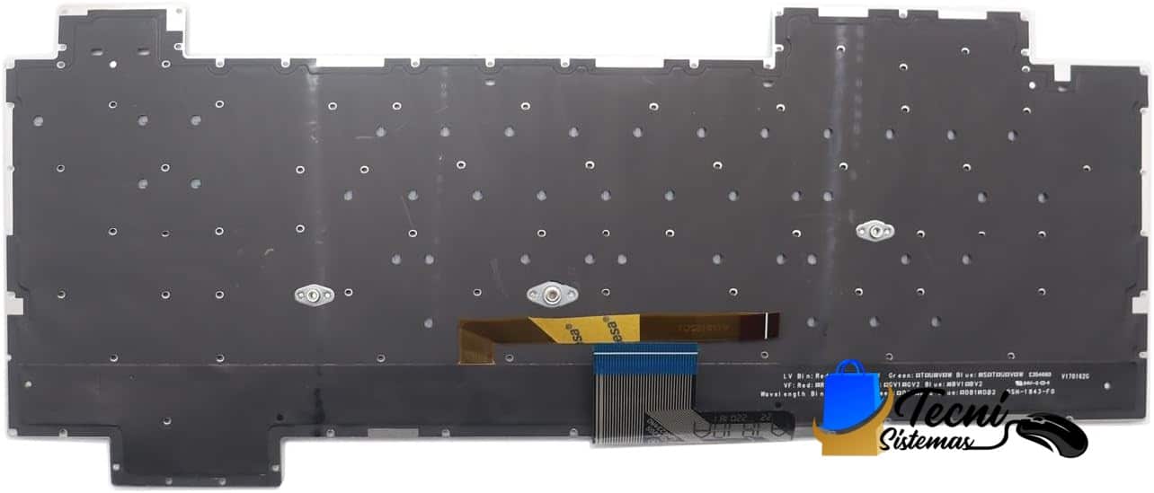 Teclado Retroiluminado US para ASUS ROG Strix SCAR II GL704 - Detalle Lateral Teclado retroiluminado US para ASUS ROG Strix SCAR II GL704 con teclado numérico — vista 2