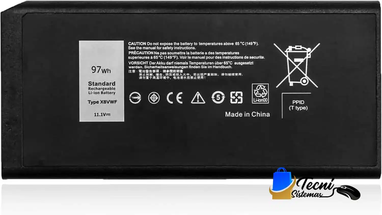 61bLDmqcpxL._AC_SL1500_ Batería compatible Dell Latitude X8VWF 11.1V 97Wh 8700mAh