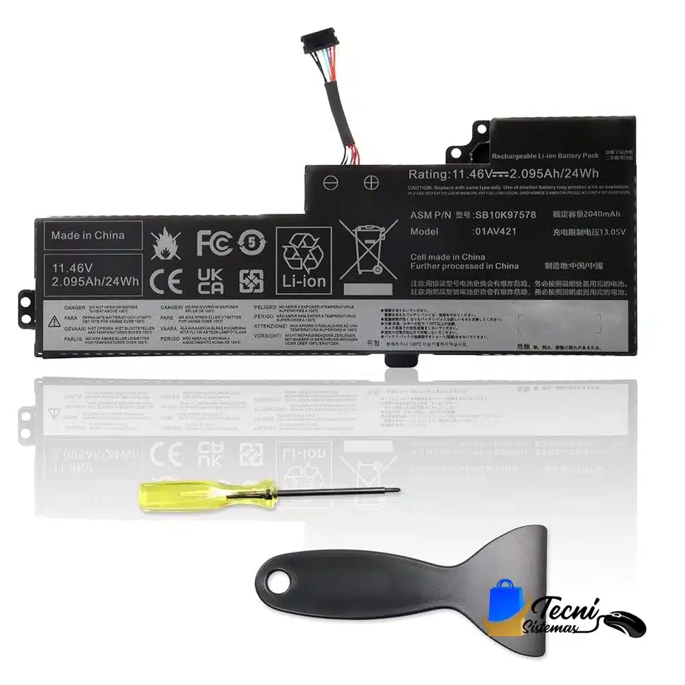 714rGw3m2DL._UF1000,1000_QL80_ Batería compatible Lenovo 01AV421 11,46 V 24 Wh Li-ion para ThinkPad T470/T480 — vista 2