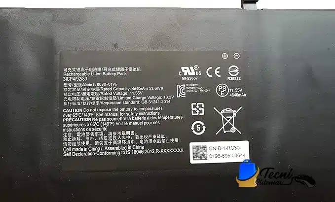 716obvzwAQL._AC_SX679_ Batería compatible RC30-0196 para Razer Blade Stealth 2016-2017 11.55V 53.6Wh — vista 2