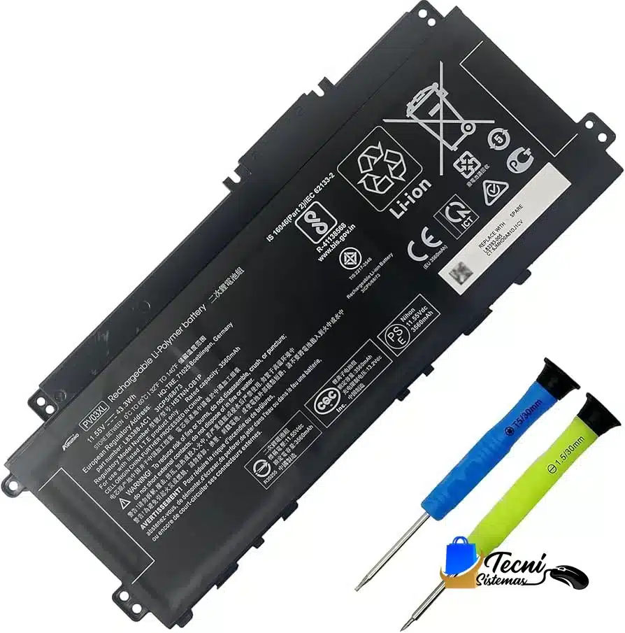 71JN5hAyz6L._AC_UF894,1000_QL80_ Batería compatible HP PV03XL 11.4V 41Wh 3 celdas