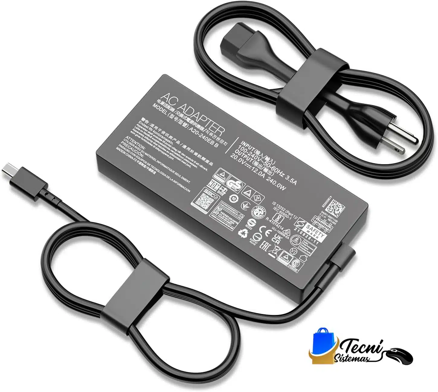 71rZndIhfvL._AC_SL1500_ Cargador ASUS ADP-240EB B 240W 20V 12A conector USB-C para portátiles compatibles