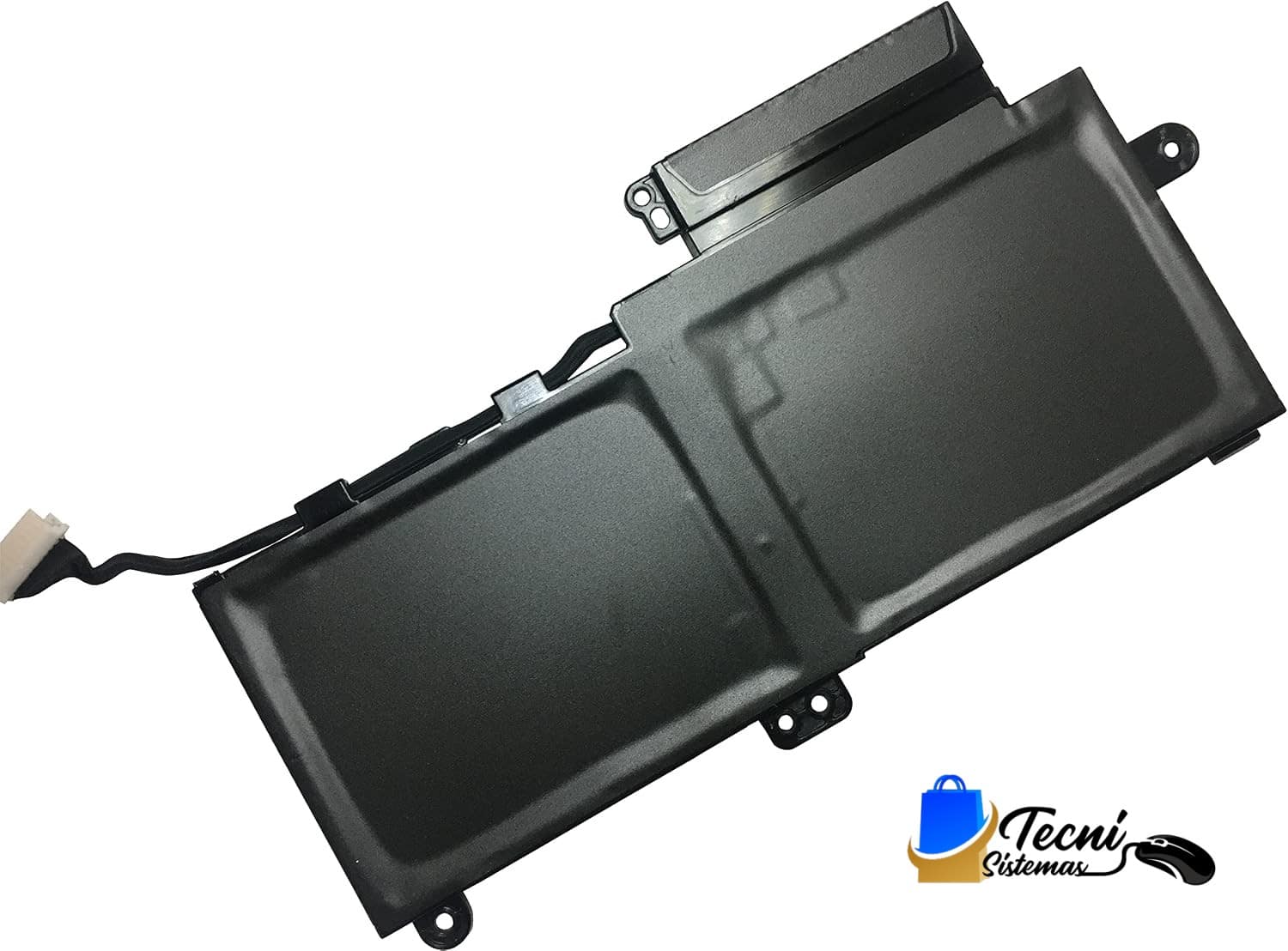 81kYhFm+70L._AC_SL1500_ Batería compatible HP NU02XL 7.7V 35Wh, vista lateral con etiqueta de especificaciones y conector