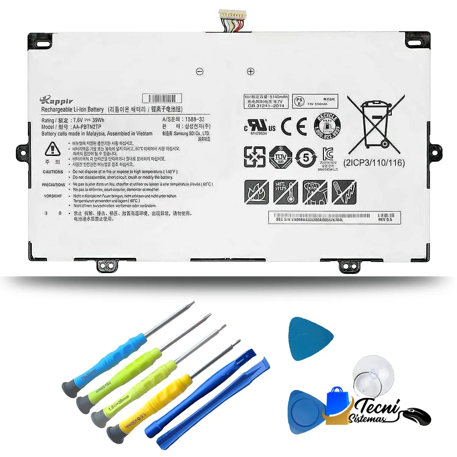 AA-PBTN2TP Batería Original Samsung AA-PBTN2TP 7.6V 30Wh