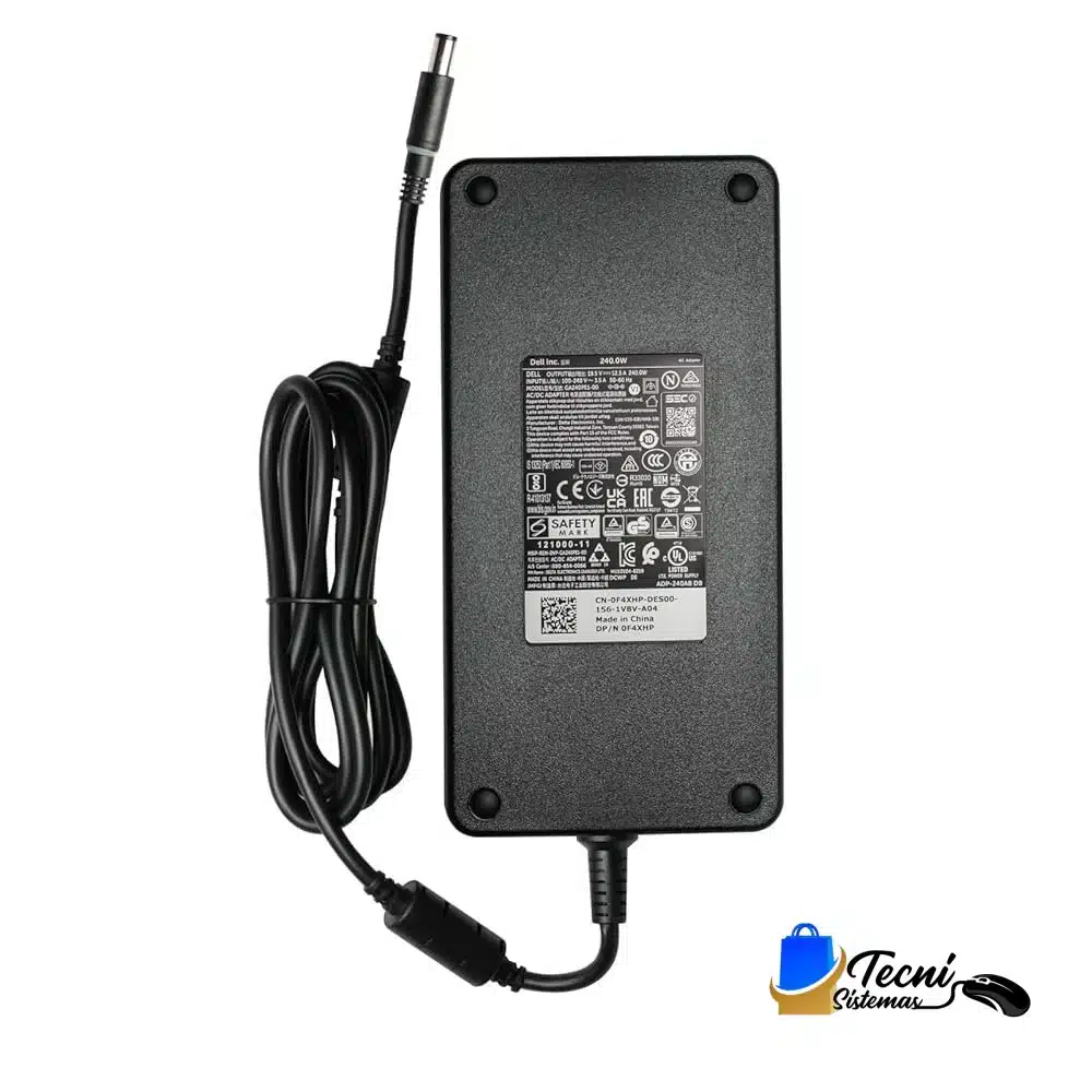 ADP-240AB D 240W Cargador Dell Alienware ADP-240AB D 240W 19.5V 12.3A punta gruesa