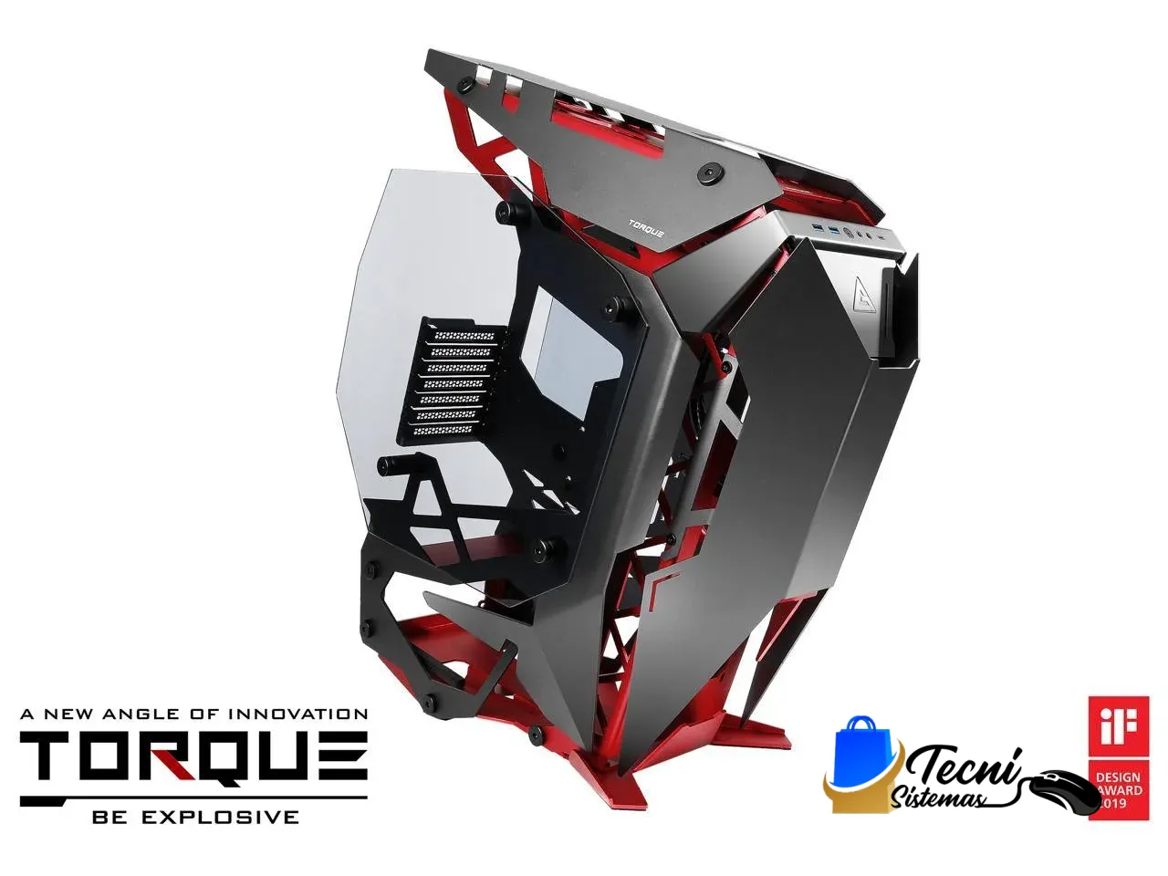 Antec-TORQUE-Black-Red-Aluminum-ATX-Mid-Tower-Computer-Case-Winner-of-iF-Design-Award-2019_d79cee3b-afb0-4329-a4cc-8a71253f6c71.04683b49e897ff3ece9010e7bbd121a4 Case Antec TORQUE Mid Tower ATX con aluminio y vidrio templado, USB-C — vista 2