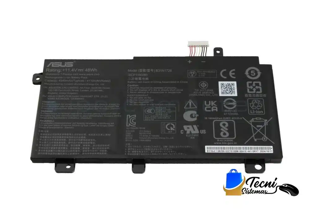 B31N1726-original-Asus-battery-48Wh-pId-46758681 Batería Original ASUS B31N1726 11.4V 48Wh Li-Polymer 3 celdas