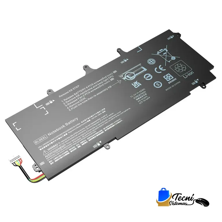B603XL Batería compatible HP BL06XL 42 Wh 11.1 V Li-Ion 6 celdas