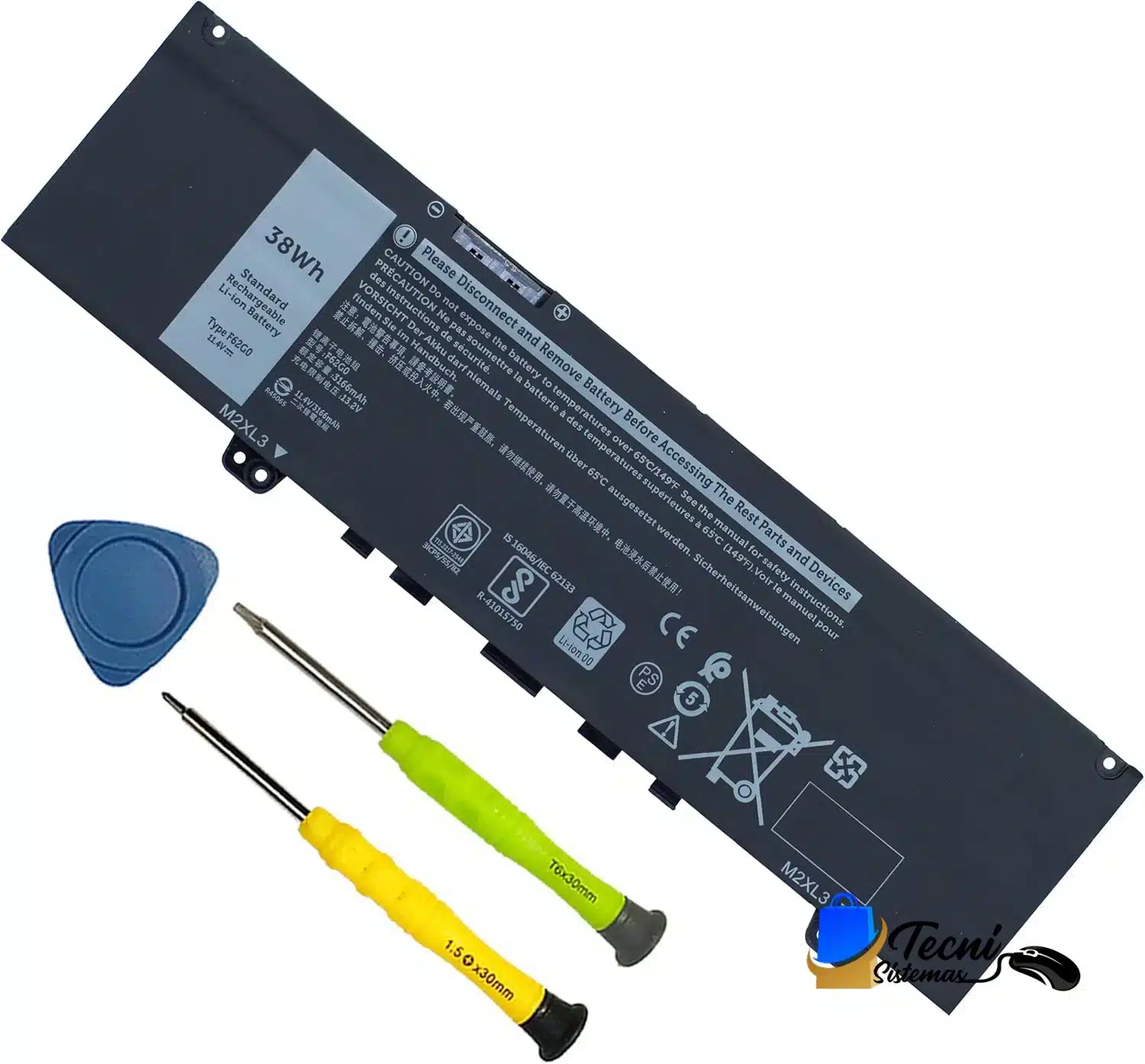 BATERIA COMPATIBLE DELL F62G0 Batería compatible Dell F62G0 11.1V 65Wh para Inspiron 15-5000 y 17-5000