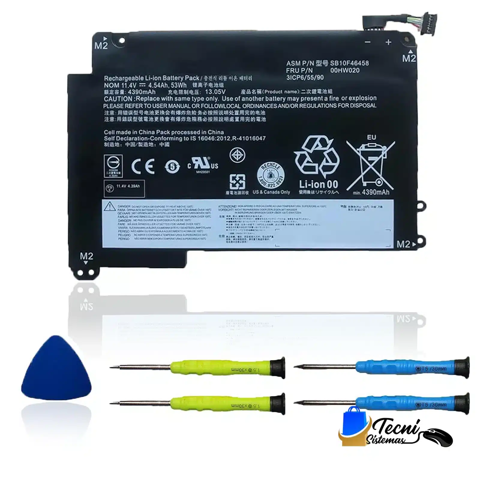 Version 1.0.0 Batería compatible Lenovo Yoga 14 00HW020 00HW021 11.4V 56Wh
