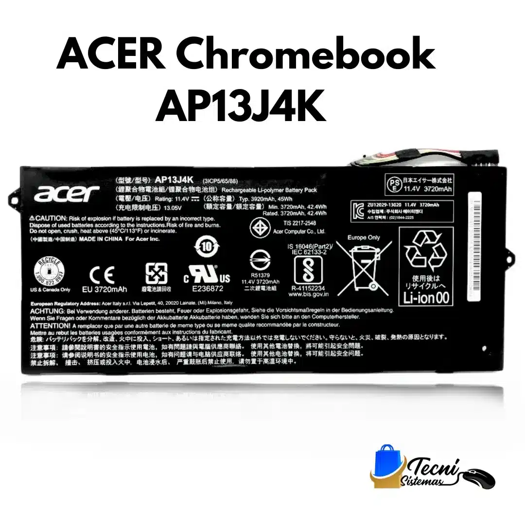 Batería Original Acer AP13J4K Batería Original Acer AP13J4K 11.1V 45Wh para Aspire y TravelMate