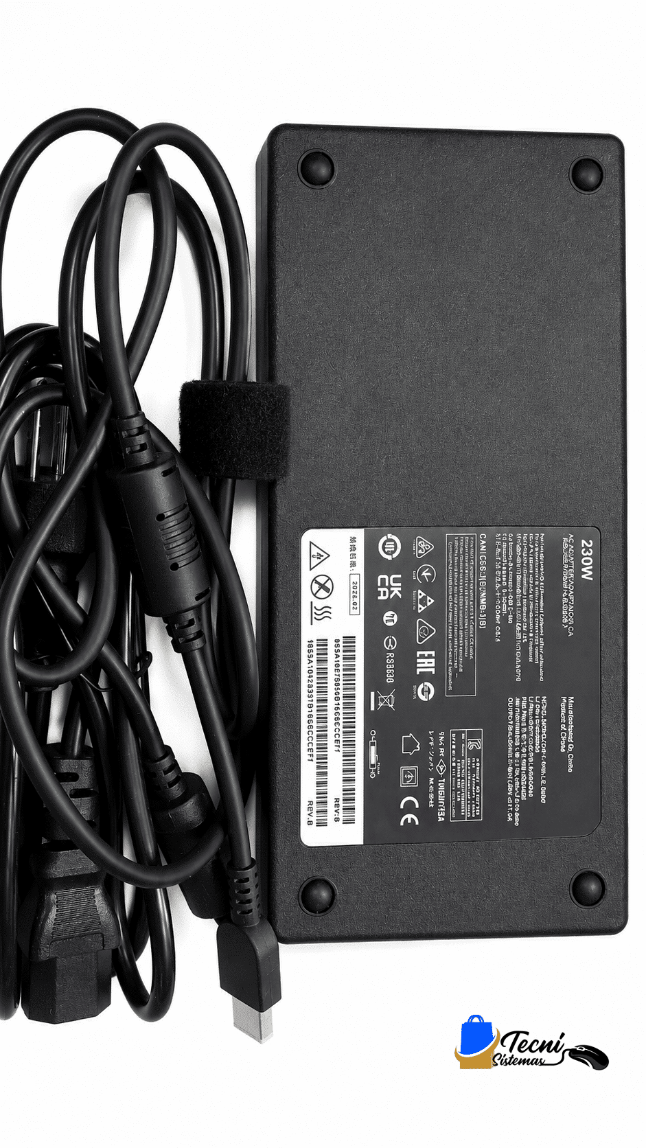 ChatGPT Image 14 ago 2026, 11_16_30 a.m. Cargador compatible Lenovo 270W punta rectangular Slim Tip, adaptador AC para laptops Legion y ThinkPad