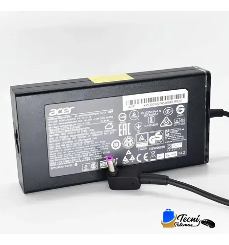 D_NQ_NP_820942-MLA93501386694_102025-O Cargador original Acer PA-1131-05 19V 135W con conector 5.5 mm x 1.7 mm para laptop Acer Aspire Nitro