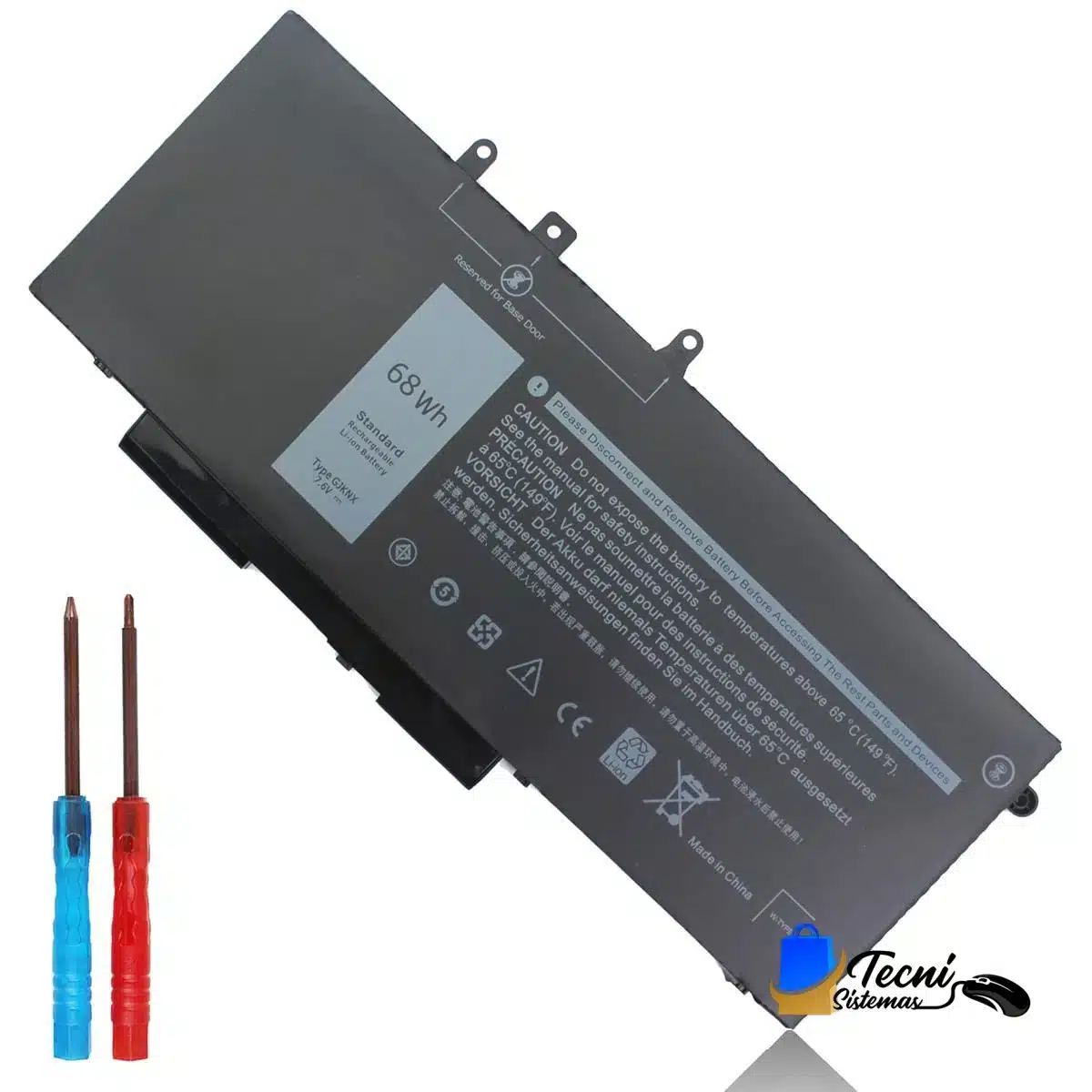 Version 1.0.0 Batería GJKNX compatible Dell 68Wh 7.6V Li-ion 4 celdas para Latitude Precision