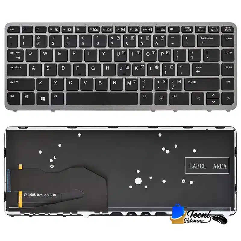 H16083b2c1ddb4ffdbfb98525c700cae2J Teclado retroiluminado HP EliteBook 840 G1 850 G1 español negro P/N 736654-001 731179-001