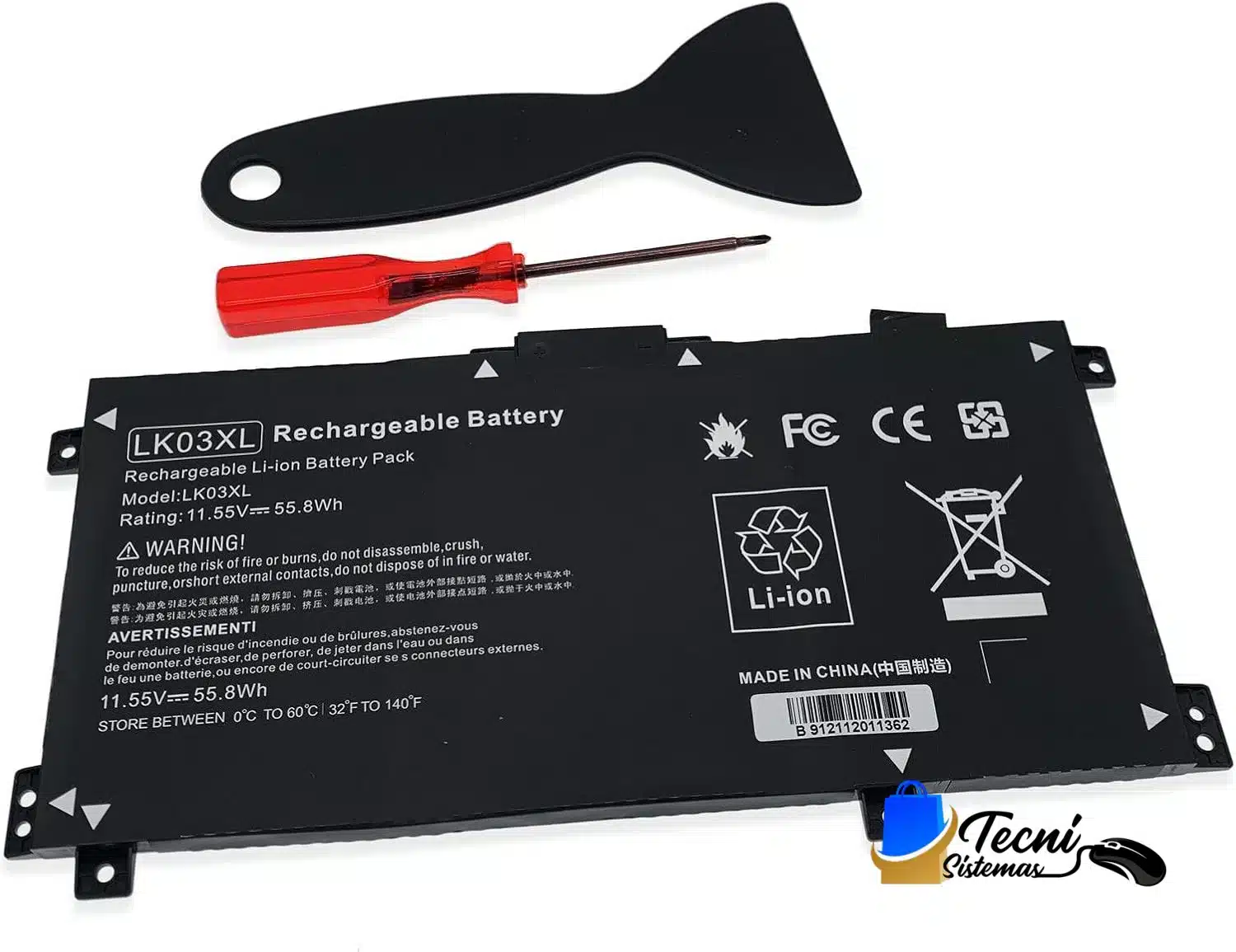 HP Original LK03XL Bateria-original-hp-lk03xl-11-55v-52-5wh-3-celdas-01