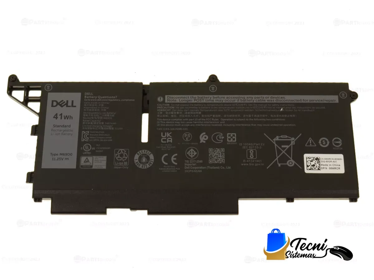 M69D0a1M.JPG Batería original Dell 8WRCR 3 celdas Li-ion 41Wh 11.25V para portátiles Dell