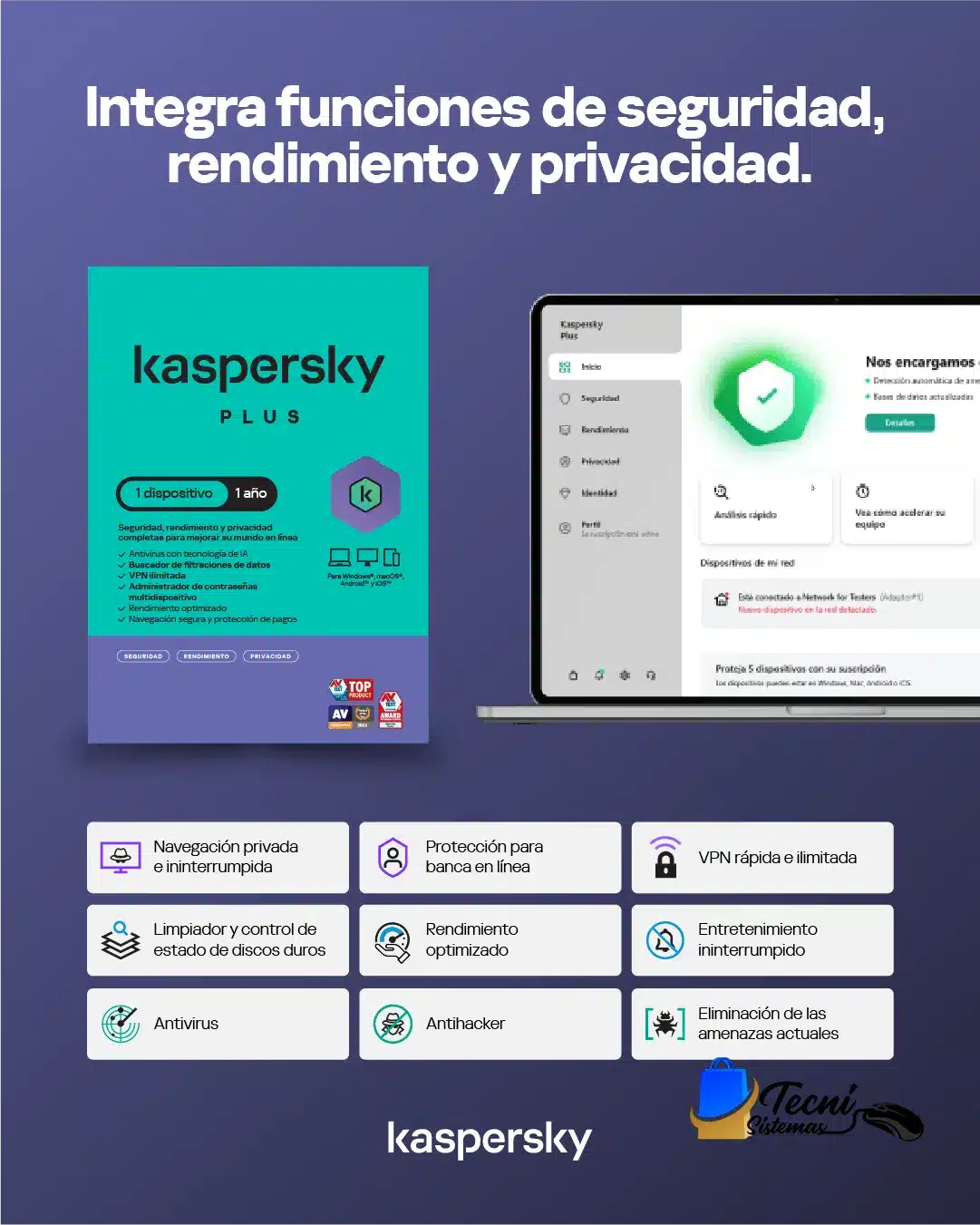 Plus 1 Licencia Kaspersky Plus Antivirus 1 año para PC y dispositivos — vista 2
