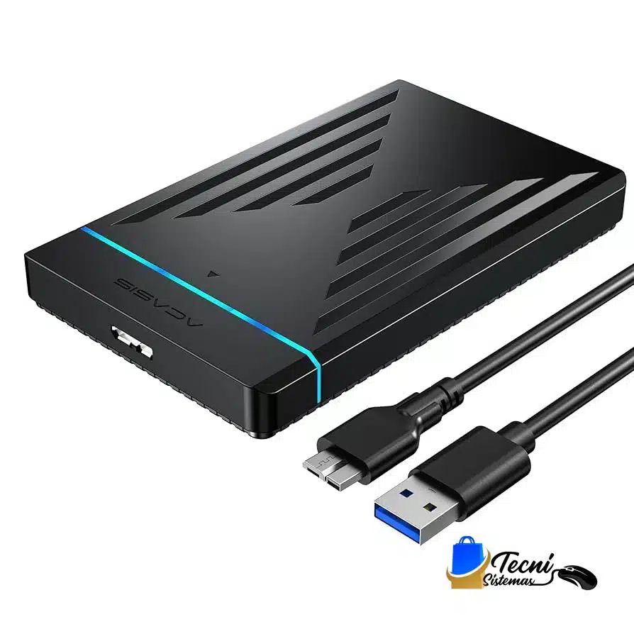 acasis 2.0 Encapsulador externo Acasis EC-5351C USB-C 3.0 para HDD/SSD SATA3 2.5-3.5 pulgadas hasta 24TB