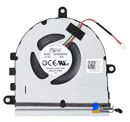 cooler inspiron 15 3000 Ventilador de refrigeración CPU Dell para Inspiron 15 y Vostro, 5 V DC, 4 pines, P/N 07MCD0