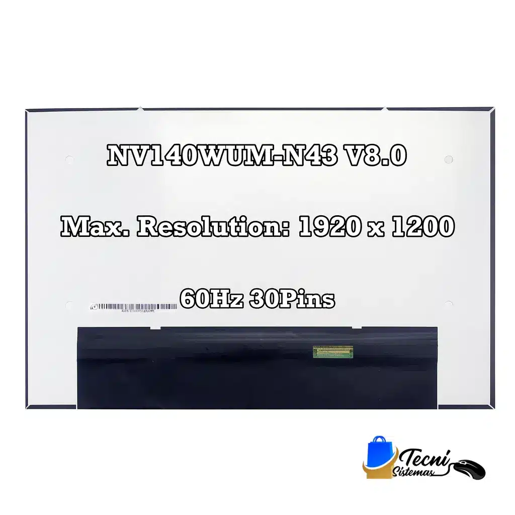 d1c9c5fb-106d-47d2-aef8-b4ce2b3ede07 BOE NV140WUM-N43 V8.0 pantalla 14 pulgadas FHD+ 1920x1200 IPS LED eDP 40 pines