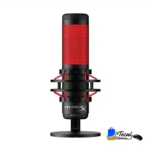 hyperx Micrófono HyperX QuadCast condensador electret para streaming USB compatible con PC, Mac, PS5 y PS4