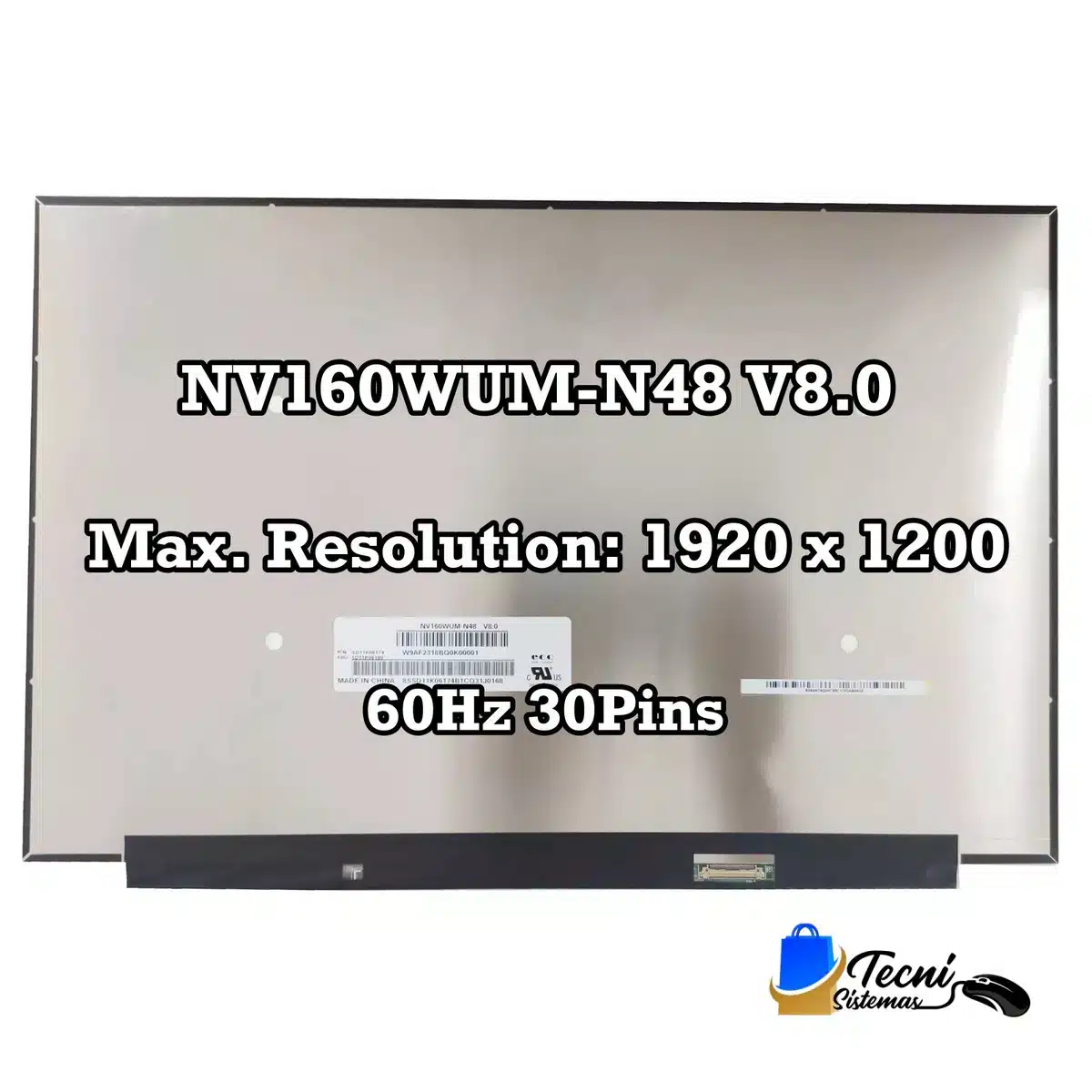 s-l1200 Pantalla BOE NV160WUM-N48 V8.0 16 pulgadas FHD IPS 30 pines repuesto original para laptop