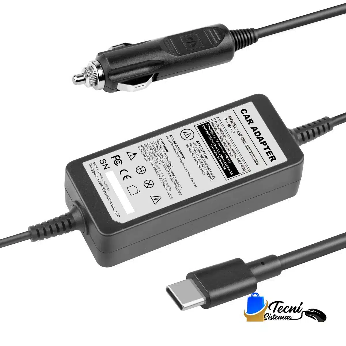 s-l1200 Cargador de auto USB-C 90 W para Chromebook, MacBook y laptops USB-C — vista 3