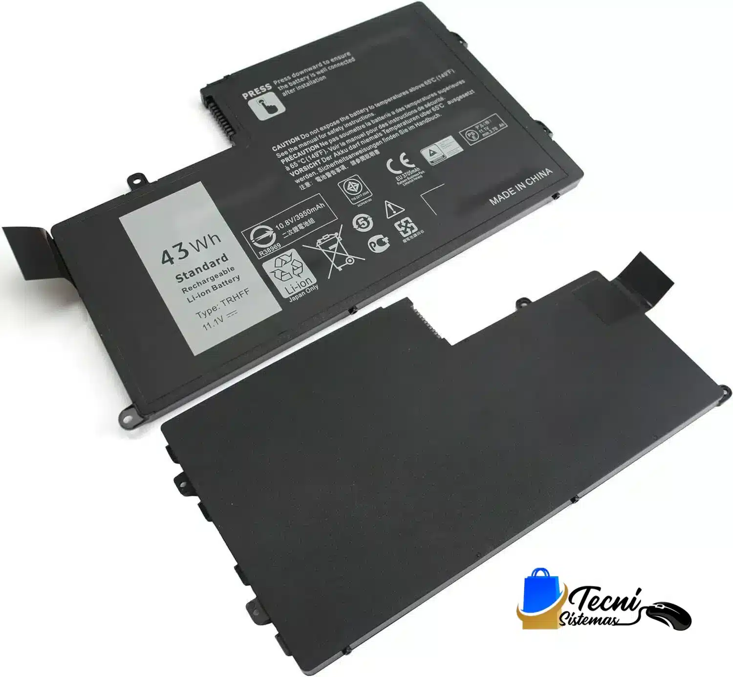 Batería Compatible Dell TRHFF 43Wh 11.1V – vista 2 Batería Compatible Dell TRHFF 43Wh 11.1V – vista 2