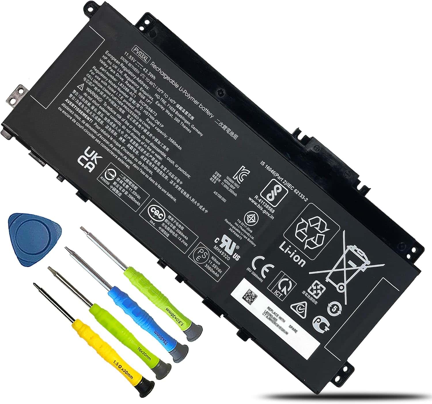 81mTY-GO9rL._AC_SL1500_ Batería Compatible HP PV03XL-0-T 43.3Wh 11.55V ion de litio